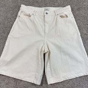 DL1961 Lucila Short Womens 31 Ecru Ultra High Rise Denim Shorts EUC
